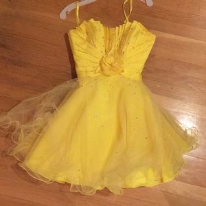 Mori Lee Yellow Prom Dress